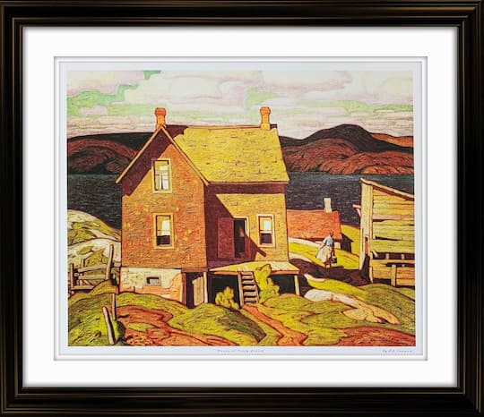 House At Parry Sound Framed Print 22" x 25.5" by A.J. Casson 34.5" x 30.5"